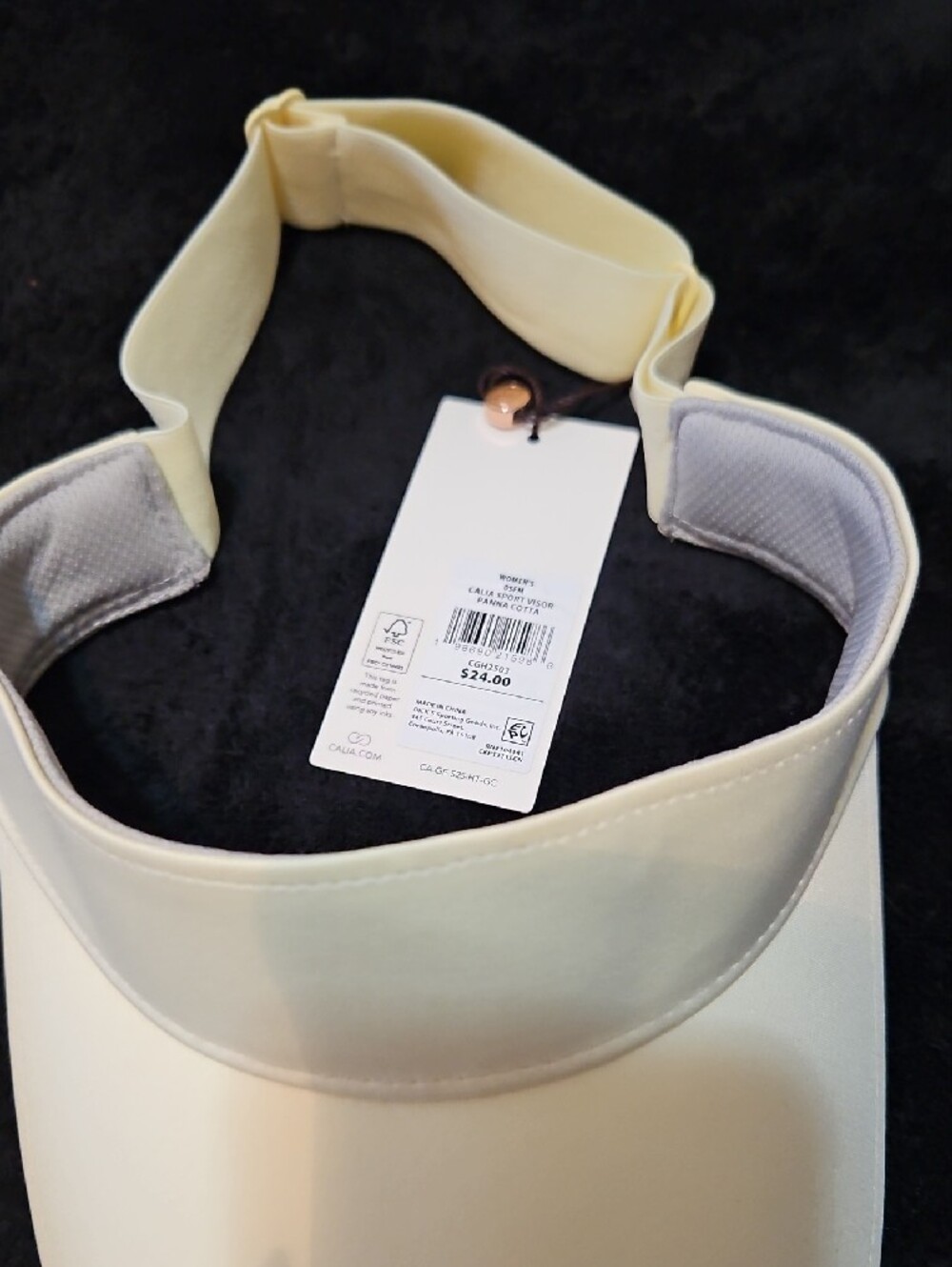 Calia Pastel Yellow Sport Visor Adjustable - NWT - Picture 8 of 11